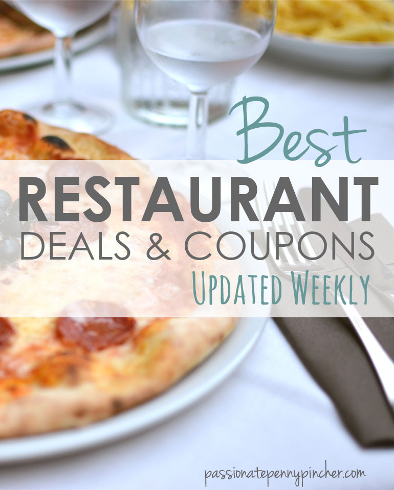 Best restaurant deals and coupons updated weekly graphic Best restaurant deals and coupons updated weekly graphic
