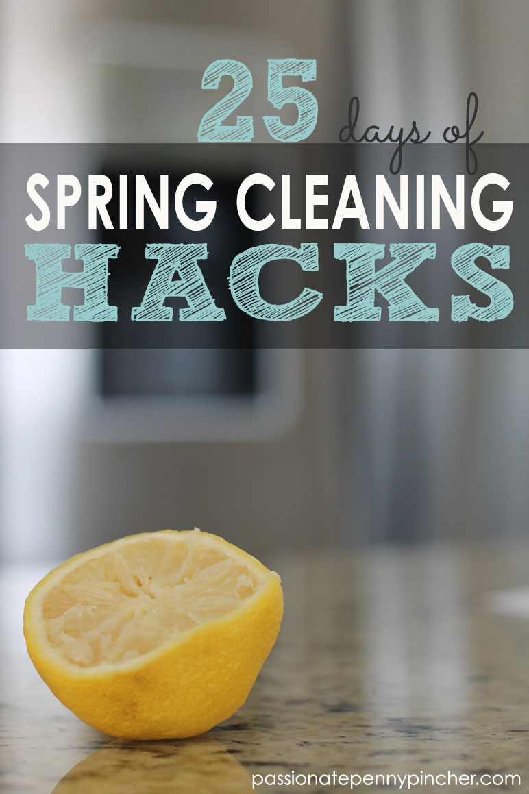 25 days of Spring Cleaning Hacks graphic 25 days of Spring Cleaning Hacks graphic
