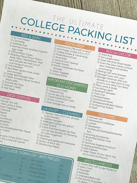 College Packing List Lead Magnet