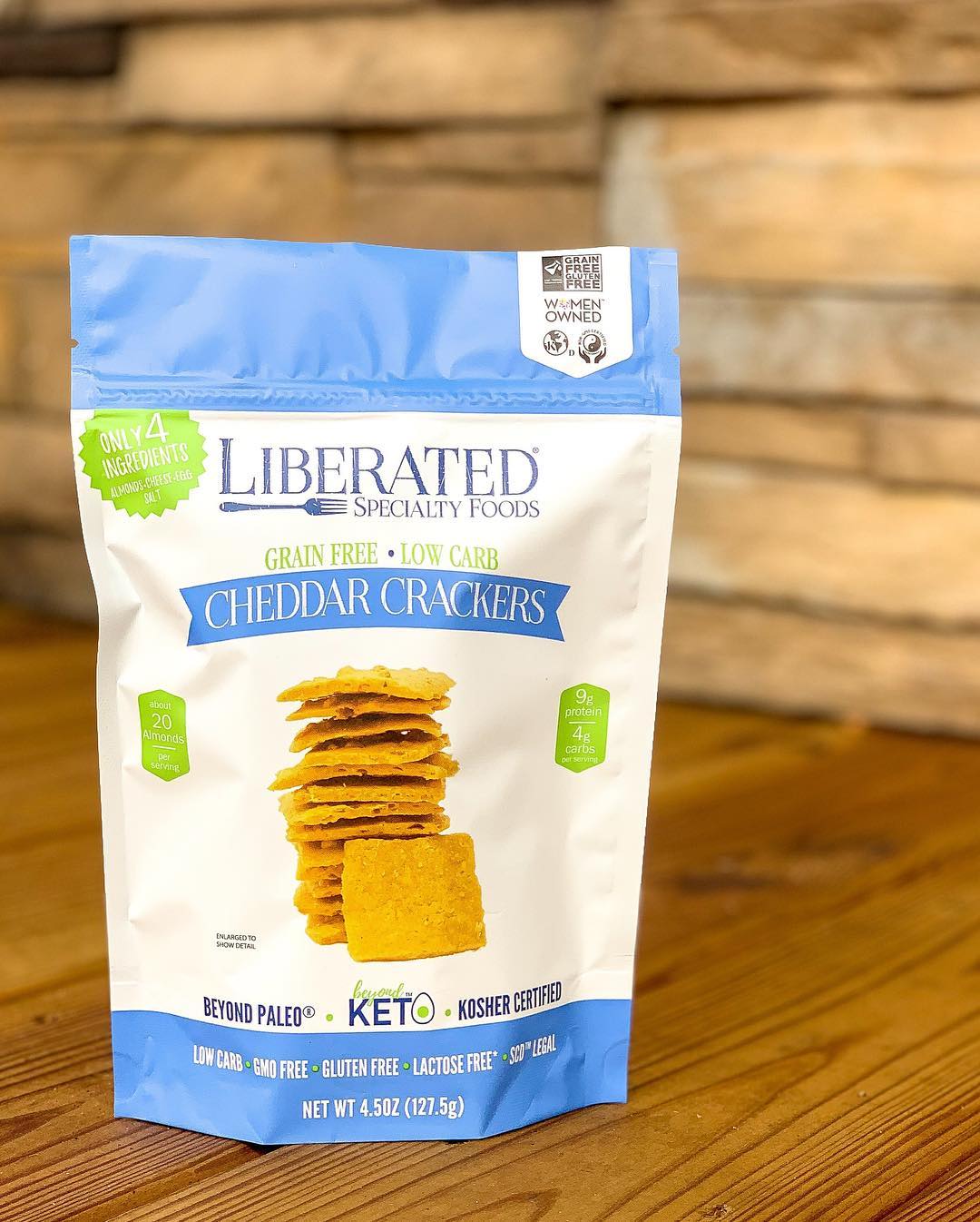 Liberated® Cheddar Cracker Package Design